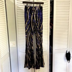 Sequin flare pant
